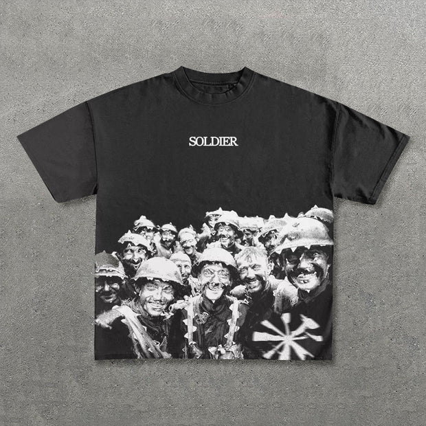 Soldier Print Short Sleeve T-Shirt