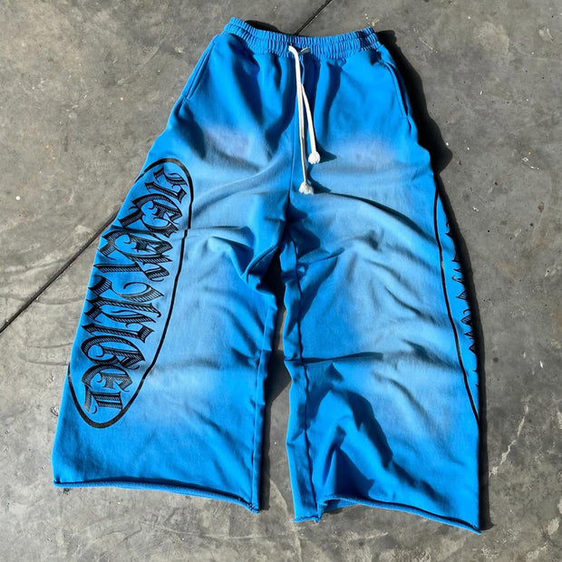 Casual Street Retro Wide Leg Heavyweight Sweatpants