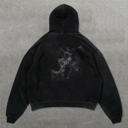 Angel Letters Print Long Sleeve Hoodies