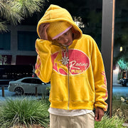 Casual Street Vintage Zipper Hoodie