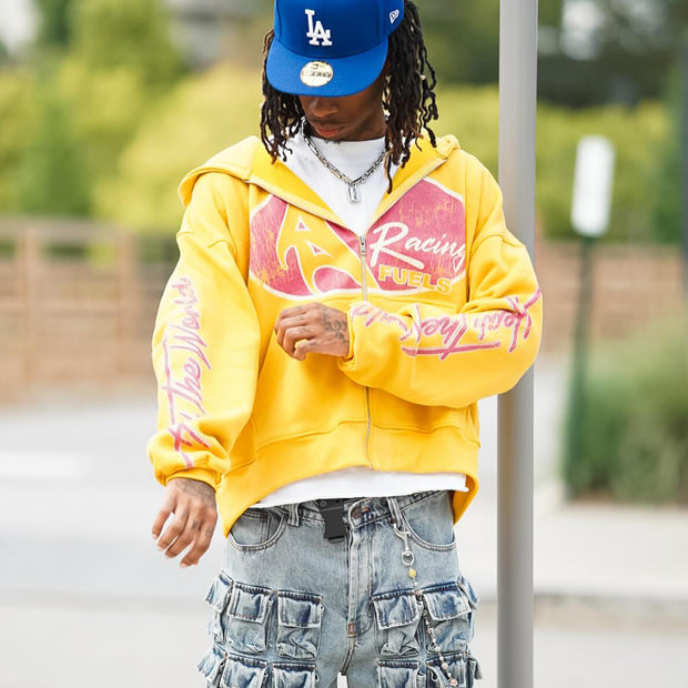 Casual Street Vintage Zipper Hoodie