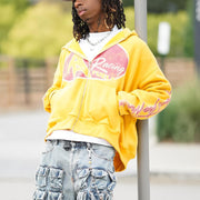 Casual Street Vintage Zipper Hoodie