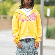 Casual Street Vintage Zipper Hoodie