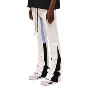 Stylish casual flared pants with contrasting colors