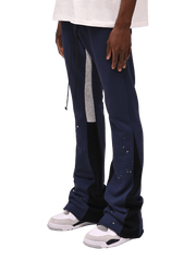 Stylish casual flared pants with contrasting colors