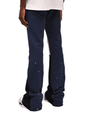 Stylish casual flared pants with contrasting colors