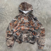 Camouflage Searching Print Long Sleeve Hoodies