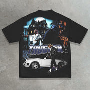 Hip-hop street rap casual printed T-shirt