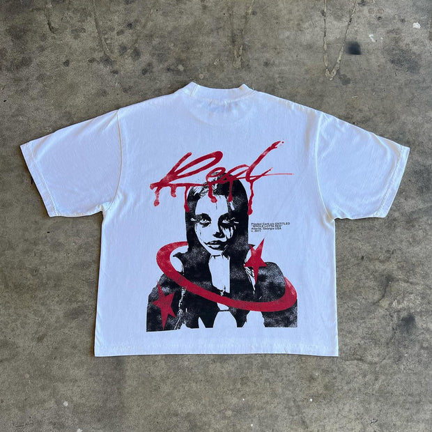 Personalized skull print T-shirt