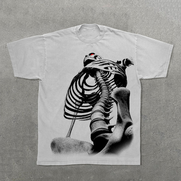 Giant Skull Print Short Sleeve T-Shirt