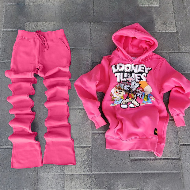 Stylish casual preppy hoodie set