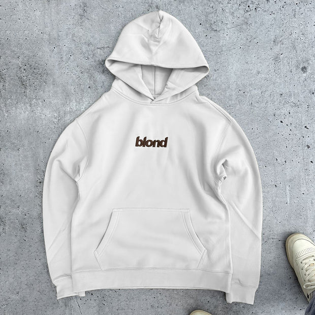 Blond Letters Print Long Sleeve Hoodies