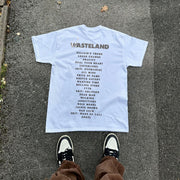 Street Style Singer Printed Crew Neck Casual T-Shirt