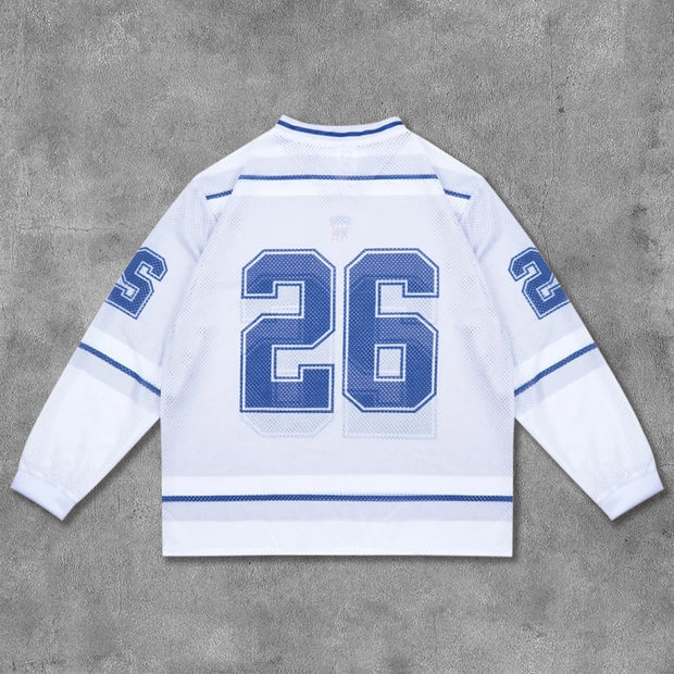 No.26 Printed Mesh Long Sleeve Jersey