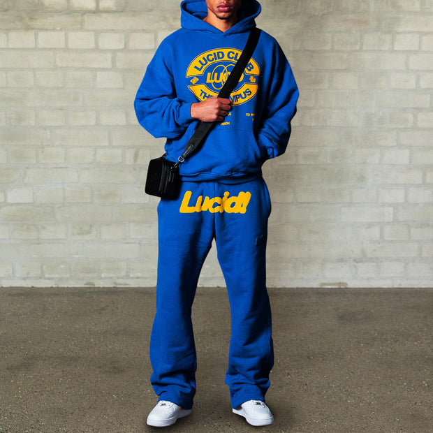 Stylish personalized letter print hoodie set