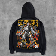 American Football No.00 Print Long Sleeve Hoodies