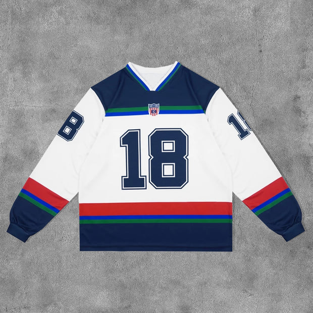 No.18 Printed Long Sleeve Jersey
