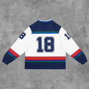 No.18 Printed Long Sleeve Jersey