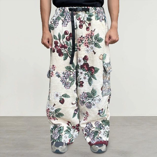 Retro hip-hop trendy tapestry trousers
