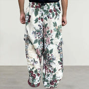 Retro hip-hop trendy tapestry trousers