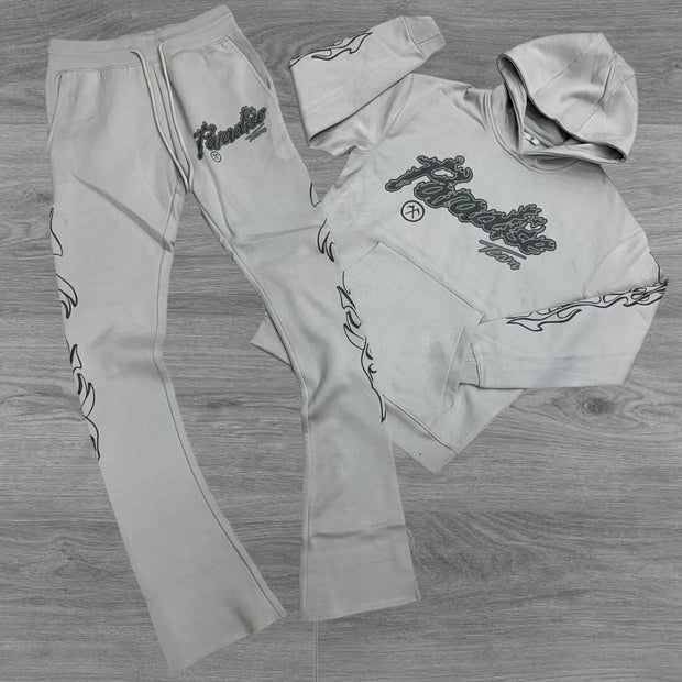 Casual Letter Print Hoodie Sweatpants Set