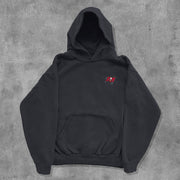 Skull American Football Team Print Long Sleeve Hoodies
