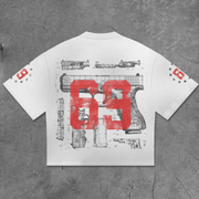 Vintage 1969 Print Cropped T-Shirt
