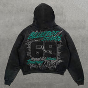 69 print casual street cotton hoodie