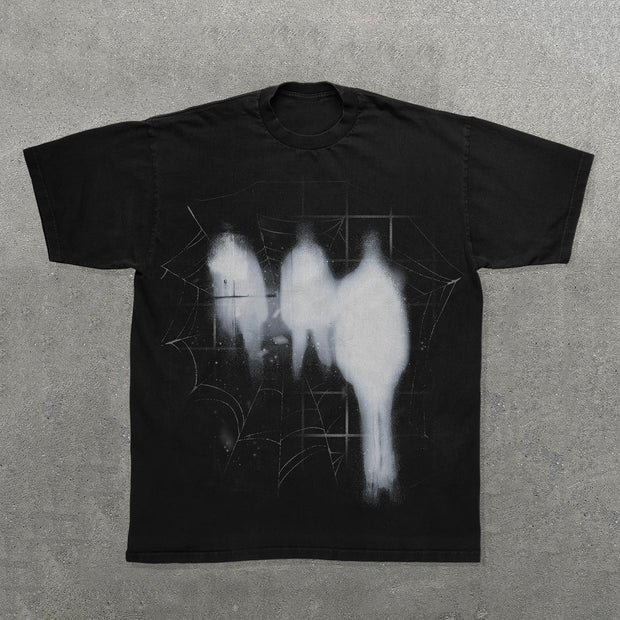 Grid Print Short Sleeve T-Shirt
