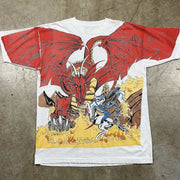 Men's personality street style printed round neck short sleeves