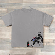 Rather Be Dead Than Cool Print T-Shirt