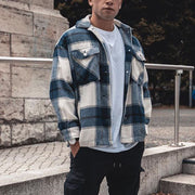 2020 autumn and winter casual men's plaid jacket jacket