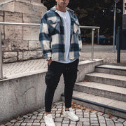 2020 autumn and winter casual men's plaid jacket jacket