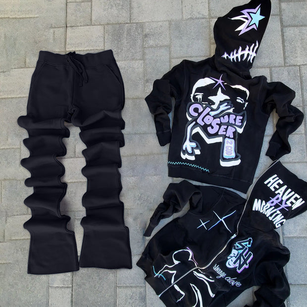 Stylish and personalized full-zip hoodie set