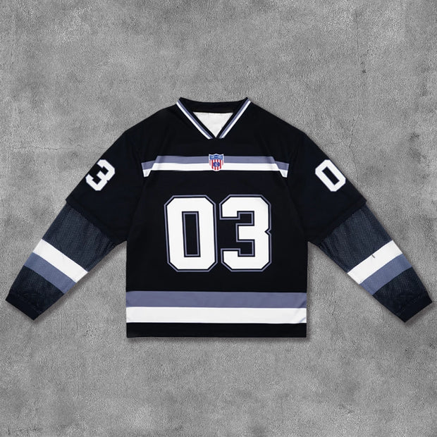 Fake Two No.03 Printed Long Sleeve Jersey
