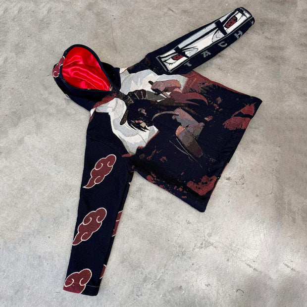 Casual Dark Akatsuki Tissue Anime Tapestry Hoodie