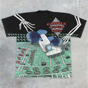 Statement print street style oversized T-shirt