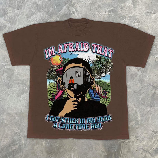 Lonely boy casual street short sleeve T-shirt