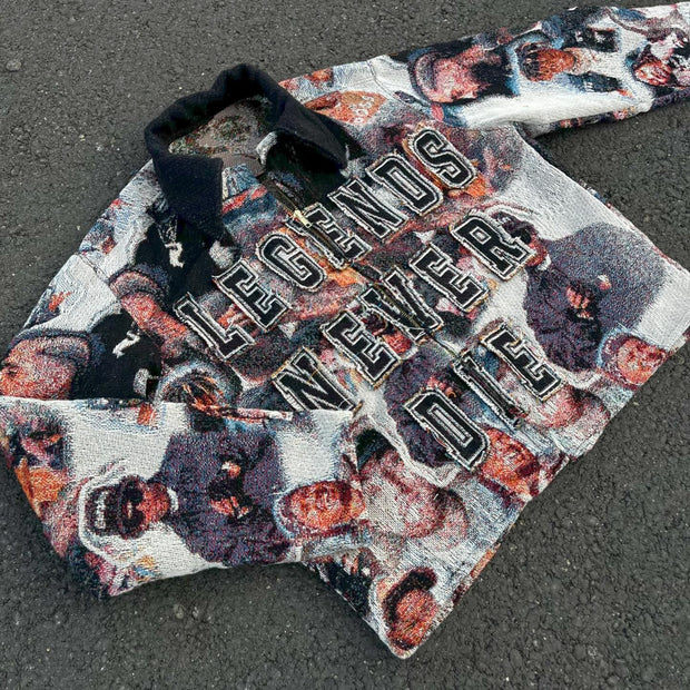 Hip Hop All Star Tapestry Zip-Up Jacket