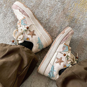 Lucky Star Retro Splicing Sneakers Couple Thick-soled Heavy Bread Shoes
