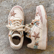 Lucky Star Retro Splicing Sneakers Couple Thick-soled Heavy Bread Shoes