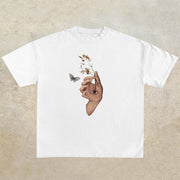 Art Print Casual Street Short Sleeve T-Shirt