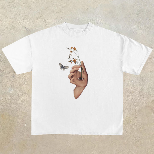 Art Print Casual Street Short Sleeve T-Shirt
