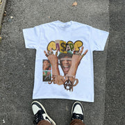 Personalized round neck printed T-shirt