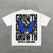 Growth With A Dreams Print Short Sleeve T-Shirt