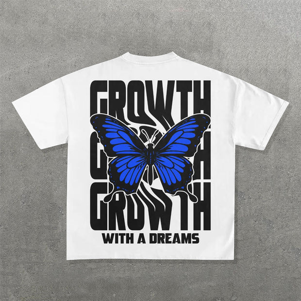 Growth With A Dreams Print Short Sleeve T-Shirt