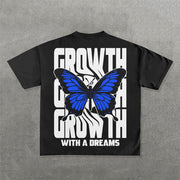 Growth With A Dreams Print Short Sleeve T-Shirt