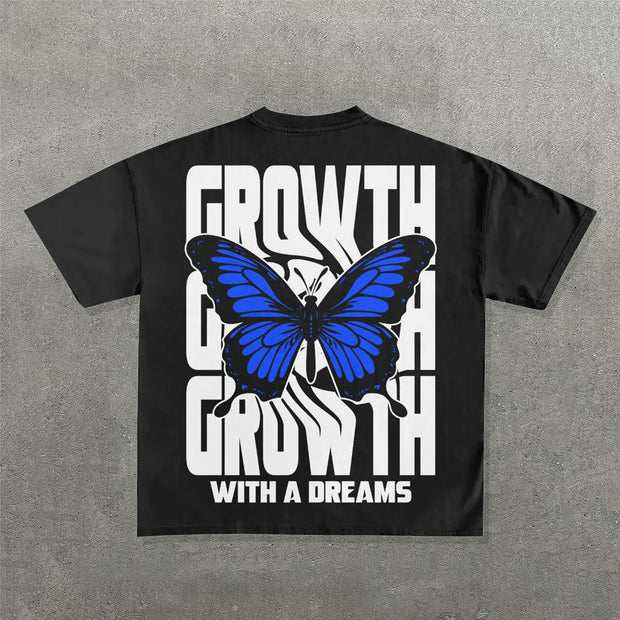 Growth With A Dreams Print Short Sleeve T-Shirt