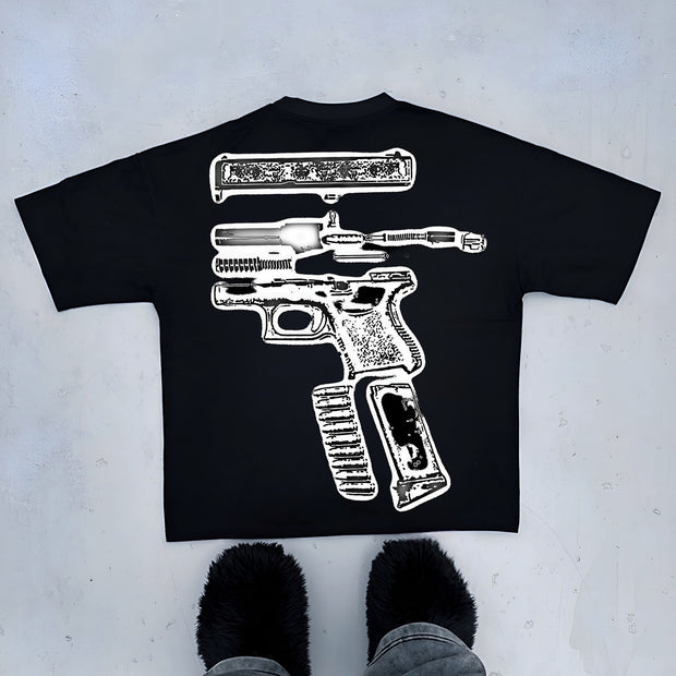 Oversized T-shirt with dangerous goods print