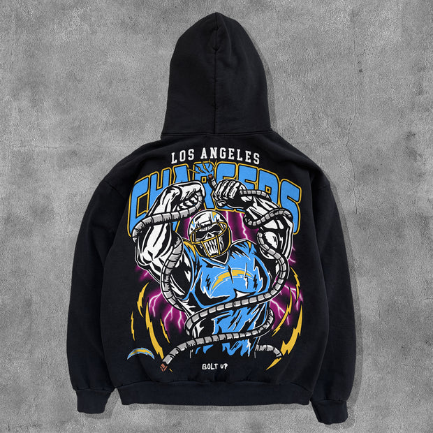 Los Angeles American Football Team Print Hoodies